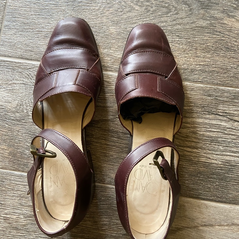 Joan & David weaved brown sandal flat - Picture 2 of 6